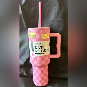 New Pink Checkered Simple Modern 40oz Tumbler